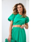 Women\'s summer set, green blouse and skirt FG647 - Online store - Boutique